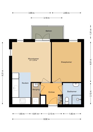 Floorplan - Bunschoter Veenkamp 40, 3751 JD Bunschoten-Spakenburg